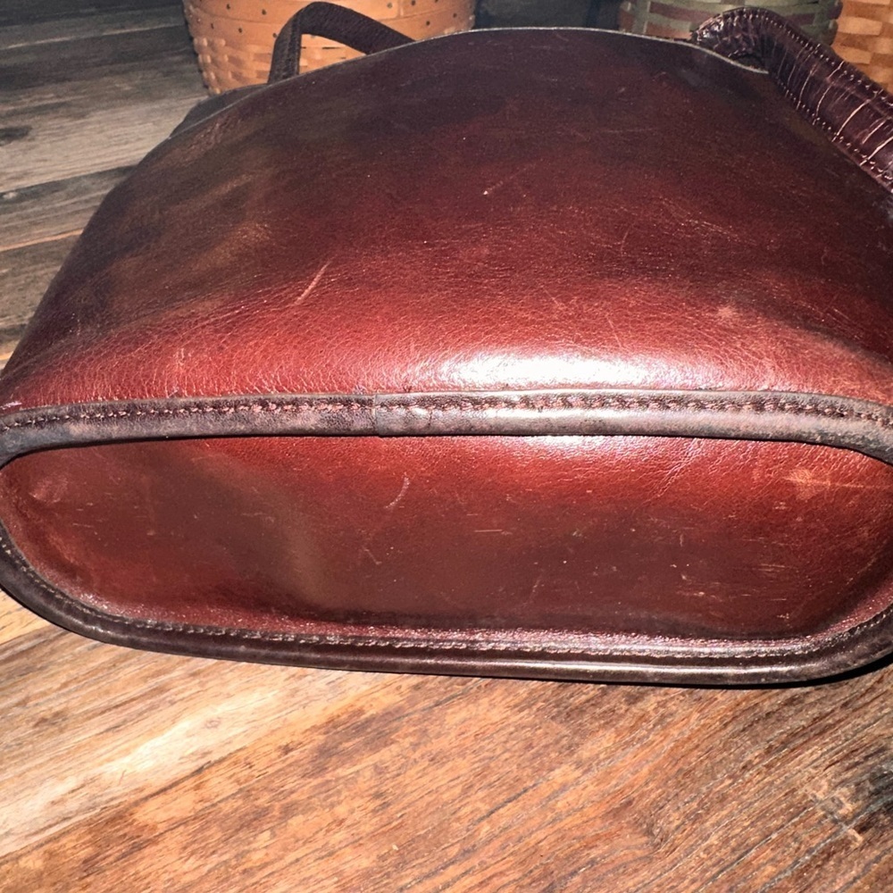 Brighton 🖤 “Becca” Brazilian Triple Hearts Woven/Croc Bag - Vintage RARE!! - Picture 10 of 10